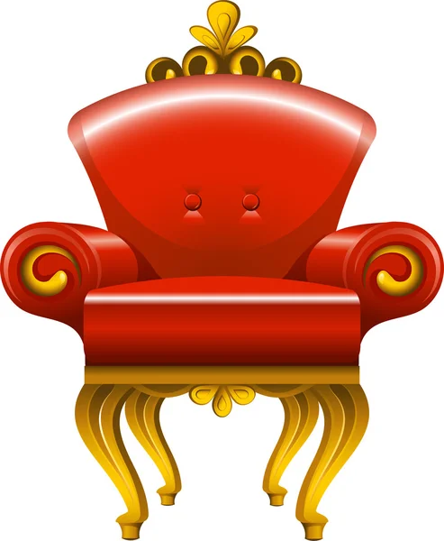 Красное антикварное кресло — стоковый вектор