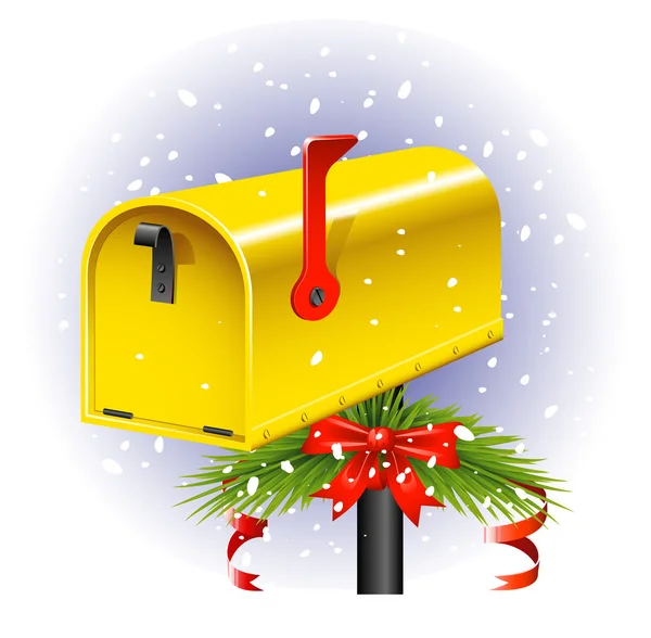 Christmas Mailbox — Stock Vector