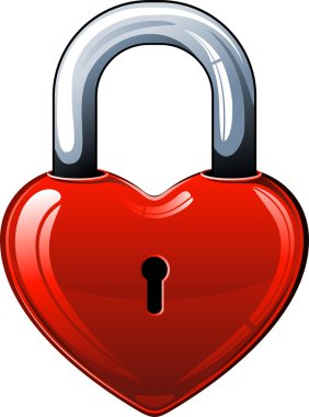 Heart lock clipart