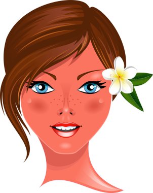 Beautiful young girl clipart