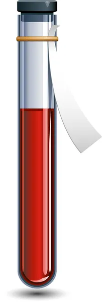 Injectieflacon met bloed — Stockvector