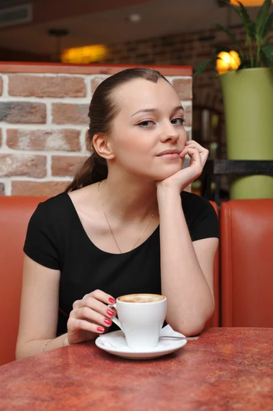 stock image Girl in cafe