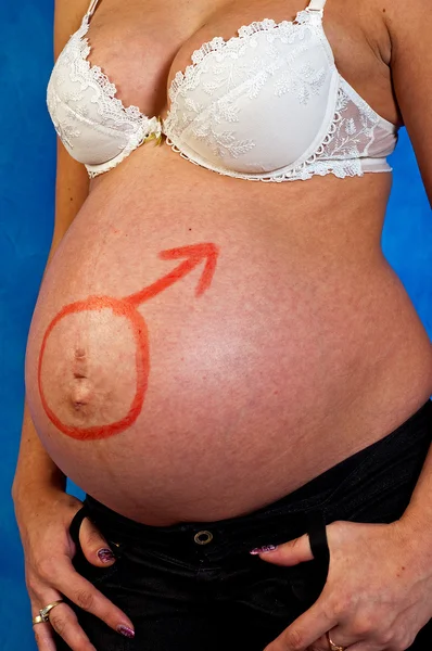 Женщина во время беременности — стоковое фото
