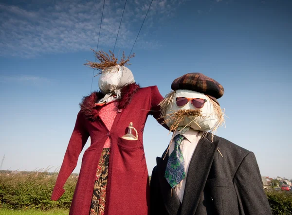 stock image Two scarecrows