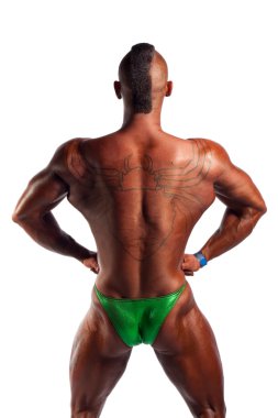 Bodybuilder posing clipart