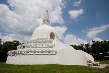 Peace stupa with beautiful sky clipart