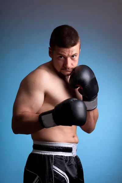 Kick Boxer Antrenament Înainte Luptă — Fotografie, imagine de stoc