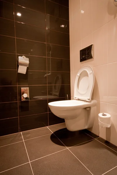 Toilette Dunklen Badezimmer — Stockfoto