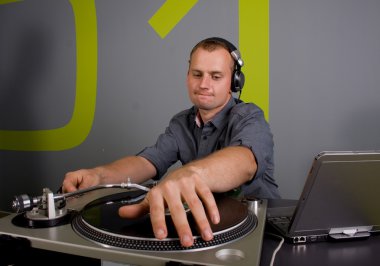 Dj playing clipart