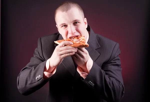 stock image Hungry businessman