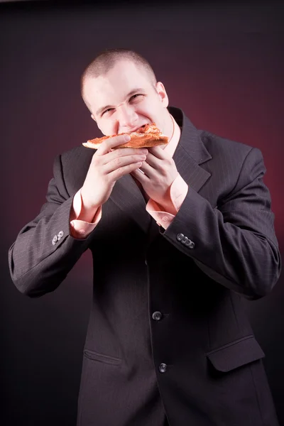 Stock image Hungry businessman