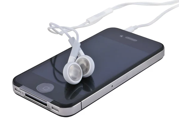 stock image Mobile with headphones