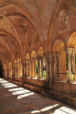 Cloister in Medieval Cathedral clipart