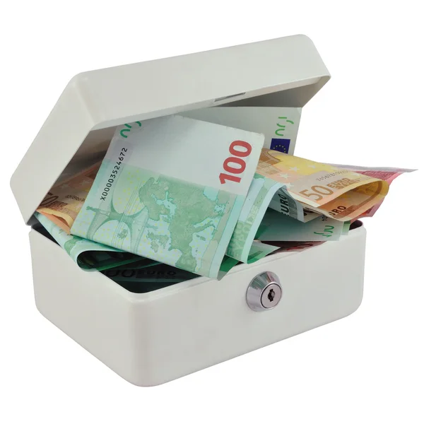 Caja de dinero y euro —  Fotos de Stock