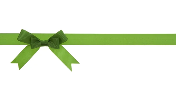 Πράσινο Κορδέλα Πράσινο Πλώρη Για Δώρο — Φωτογραφία Αρχείου