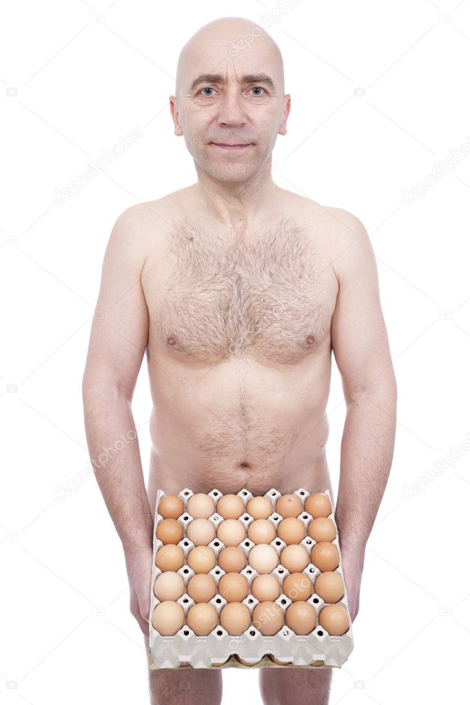 Men with eggs