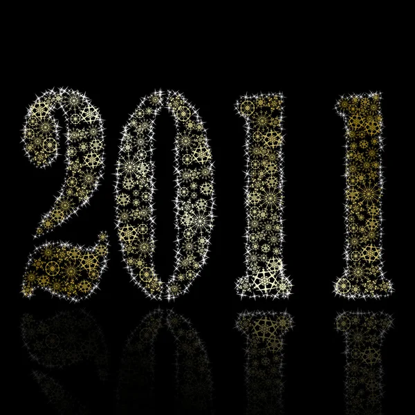 Neues Jahr 2011 abstrakter Hintergrund — Stockvektor