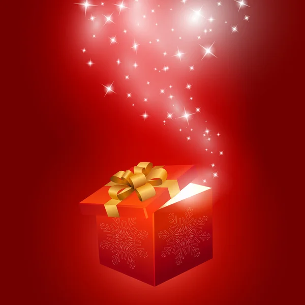 Red gift box abstract background — Stock Vector