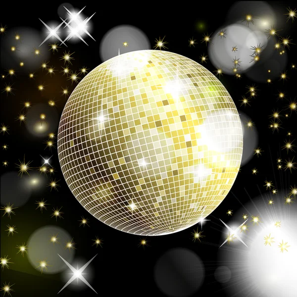 Abstract background with disco ball — Stock Vector