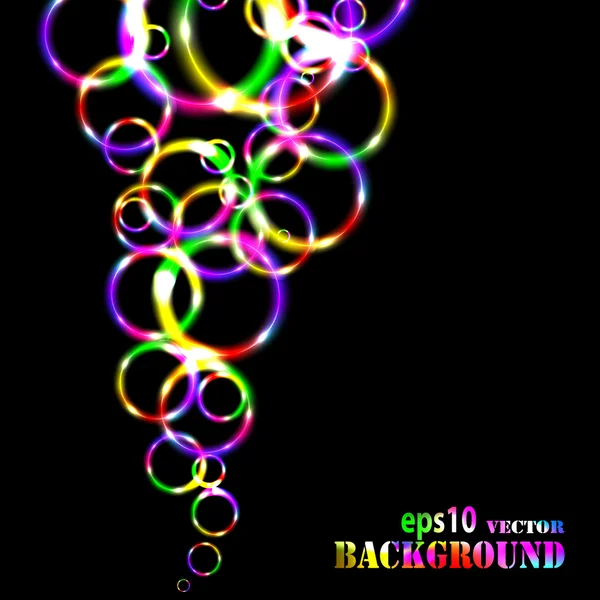 Résumé fond de cercles multicolores — Image vectorielle