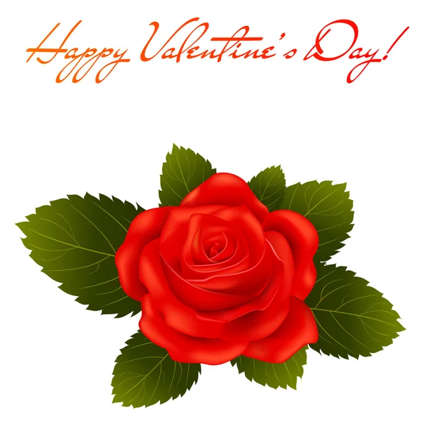Rose rouge. Valentine — Image vectorielle