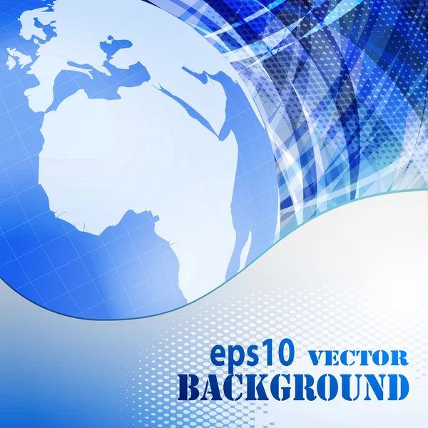 Abstract blue zakelijke achtergrond met globe — Stockvector