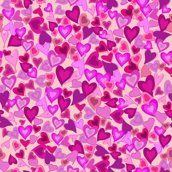 Valentine Seamless Hearts Pattern Vector Eps10 Illustration — Stock Vector
