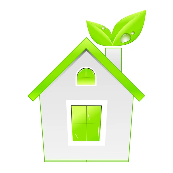 Stock vector Green house icon. Ecology concept