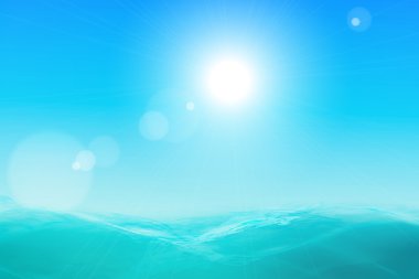 Abstract beautiful sea and sky background clipart