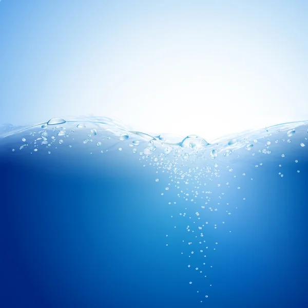 Blauwe waterachtergrond — Stockvector