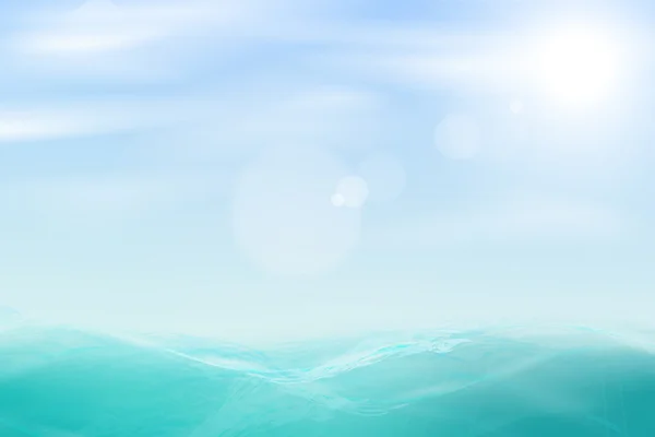 Abstrakt vackra hav och himmel bakgrund — Stock vektor
