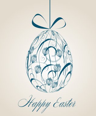 Vintage Easter greeting card clipart