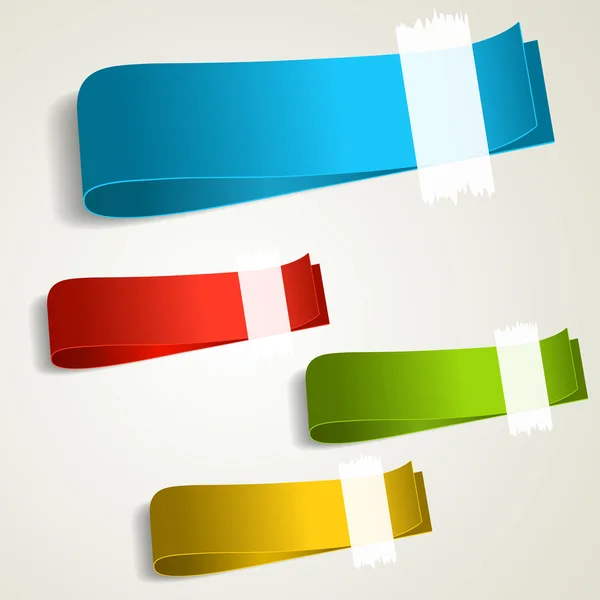 Ensemble d'étiquettes colorées — Image vectorielle