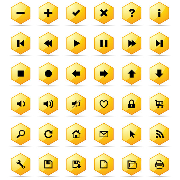 Honeycomb buttons set