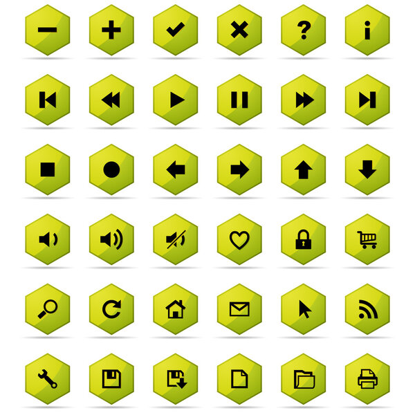 Honeycomb buttons set