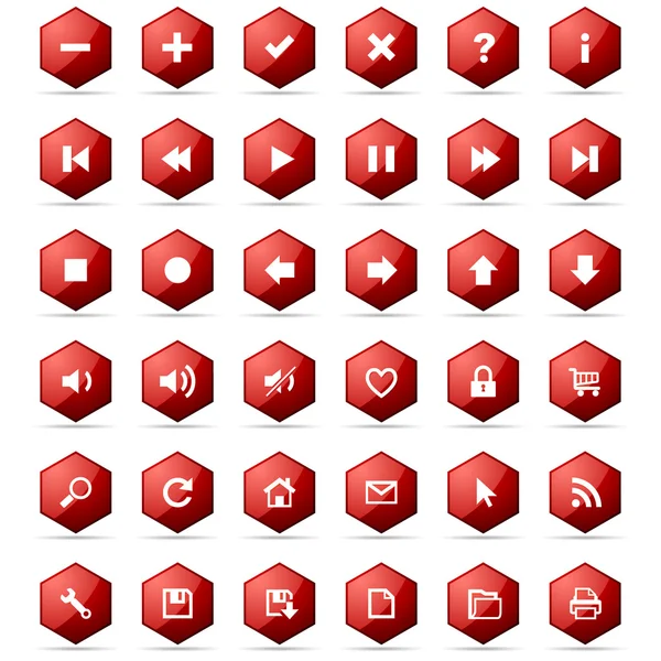 Honeycomb buttons set — Stock Vector