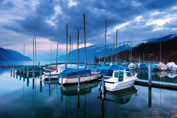 stock image Boats on Lake Thun.