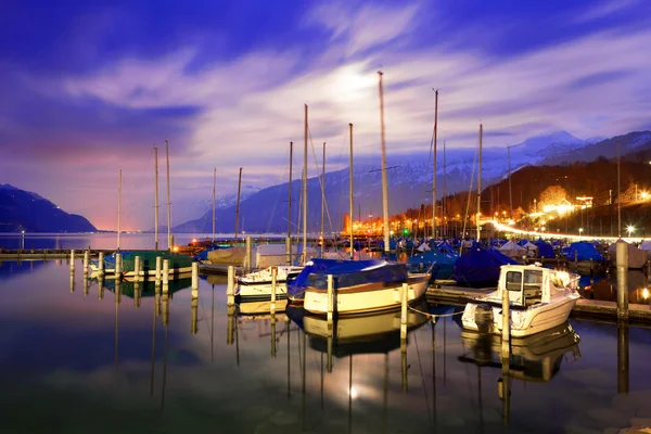 stock image Boats on Lake Thun.