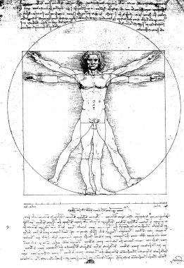 Vitruvian Man by Leonardo Da Vinci clipart