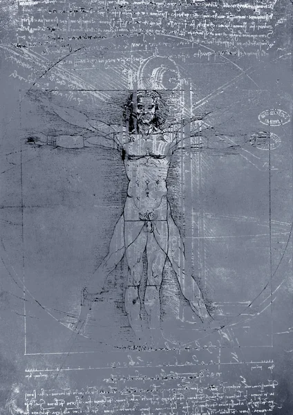 Фото Витрувианского человека Леонардо — стоковое фото