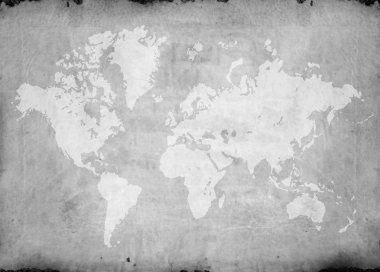 Vintage world map clipart