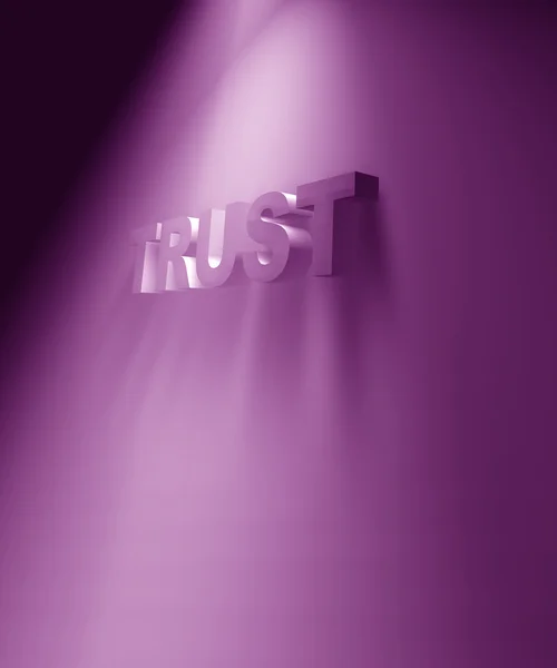 Texto TRUST renderizado em 3D — Fotografia de Stock