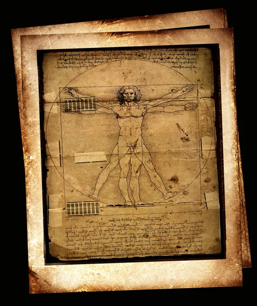 레오나르도 다빈치 인체 남자의 사진 — 스톡 사진