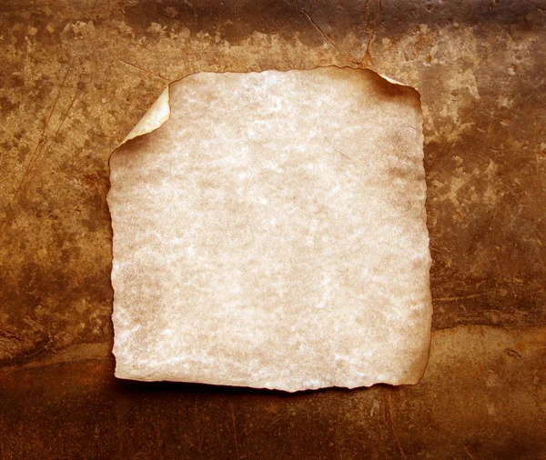 Старий папір з обпаленими краями — стокове фото