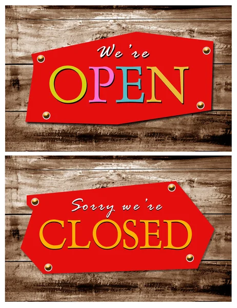 Closed & open tag — Stock Photo, Image