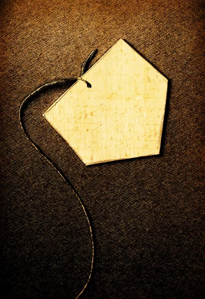 Handmade paper tag — Stock Photo, Image