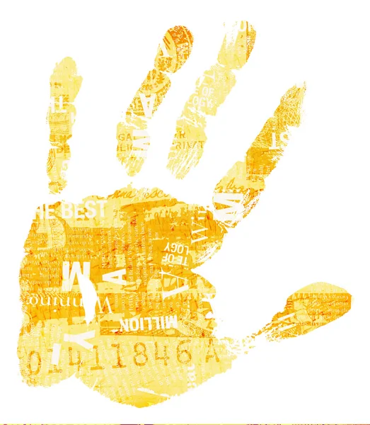 :ανθρώπινο χέρι μαζί μας Δολάριο σήματα — Φωτογραφία Αρχείου