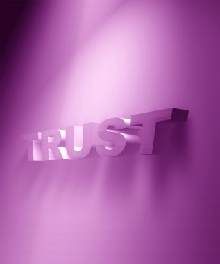 3D rendered TRUST clipart