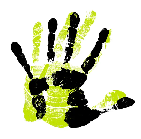 Printout Human Hand Unique Detail — Stock Photo, Image