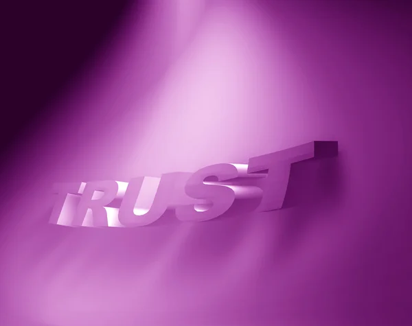TRUST,3D art — Stock Photo, Image